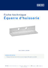 Équerre d'huisserie Fiche technique FR