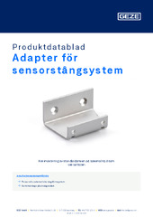 Adapter för sensorstångsystem Produktdatablad SV