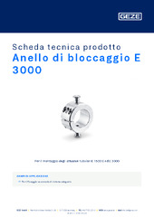 Anello di bloccaggio E 3000 Scheda tecnica prodotto IT