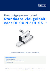Standaard vleugelbok voor OL 90 N / OL 95  * Productgegevens tabel NL