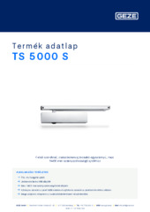 TS 5000 S Termék adatlap HU