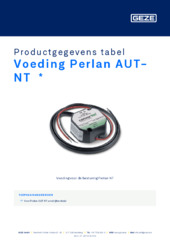 Voeding Perlan AUT-NT  * Productgegevens tabel NL