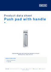 Push pad with handle  * Product data sheet EN