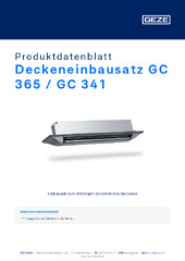 Deckeneinbausatz GC 365 / GC 341 Produktdatenblatt DE
