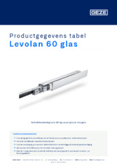 Levolan 60 glas Productgegevens tabel NL