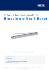 Braccio a slitta E Boxer Scheda tecnica prodotto IT