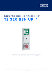 TZ 320 BSN UP  * Sigurnosno-tehnički list HR