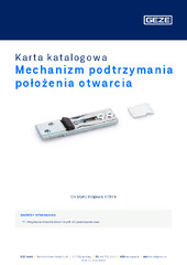 Mechanizm podtrzymania położenia otwarcia Karta katalogowa PL