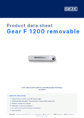 Gear F 1200 removable Product data sheet EN