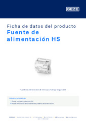Fuente de alimentación HS Ficha de datos del producto ES