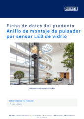 Anillo de montaje de pulsador por sensor LED de vidrio Ficha de datos del producto ES
