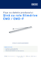 Șină cu role Slimdrive EMD / EMD-F Fișa cu datele produsului RO