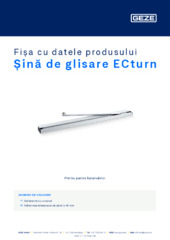 Șină de glisare ECturn Fișa cu datele produsului RO