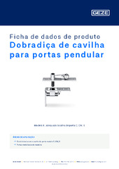 Dobradiça de cavilha para portas pendular Ficha de dados de produto PT
