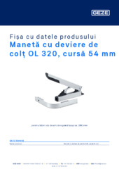 Handhebel mit Eckumlenkung OL 320, Hub 54 mm Fișa cu datele produsului RO
