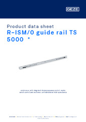 R-ISM/0 guide rail TS 5000  * Product data sheet EN