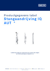 Stangaandrijving IQ AUT  * Productgegevens tabel NL