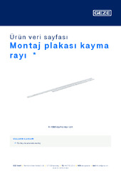 Montaj plakası kayma rayı  * Ürün veri sayfası TR