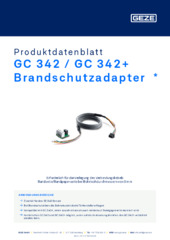 GC 342 / GC 342+ Brandschutzadapter  * Produktdatenblatt DE