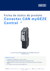 Conector CAN myGEZE Control  * Ficha de dados de produto PT