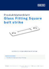 Glass Fitting Square bolt strike Produktdatenblatt DE
