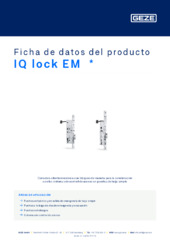 IQ lock EM  * Ficha de datos del producto ES