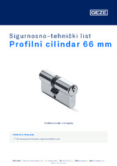 Profilni cilindar 66 mm Sigurnosno-tehnički list HR