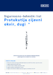 Protukutija cijevni okvir, dugi  * Sigurnosno-tehnički list HR