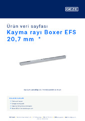 Kayma rayı Boxer EFS 20,7 mm  * Ürün veri sayfası TR