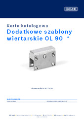 Dodatkowe szablony wiertarskie OL 90  * Karta katalogowa PL