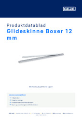 Glideskinne Boxer 12 mm Produktdatablad DA
