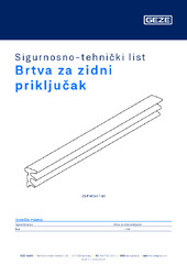 Brtva za zidni priključak Sigurnosno-tehnički list HR