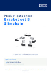 Bracket set B Slimchain Product data sheet EN