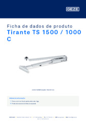 Tirante TS 1500 / 1000 C Ficha de dados de produto PT