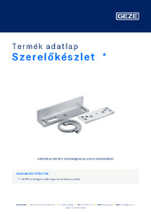 Szerelőkészlet  * Termék adatlap HU
