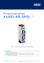 A4001-KB 2POL  * Produktdatablad NB
