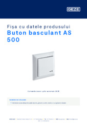 Buton basculant AS 500 Fișa cu datele produsului RO