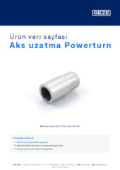 Aks uzatma Powerturn Ürün veri sayfası TR