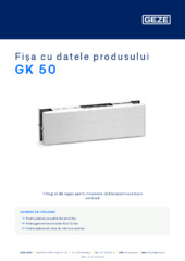 GK 50 Fișa cu datele produsului RO