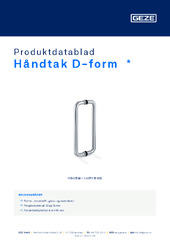 Håndtak D-form  * Produktdatablad NB
