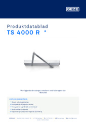 TS 4000 R  * Produktdatablad SV
