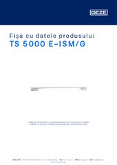 TS 5000 E-ISM/G Fișa cu datele produsului RO