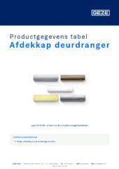 Afdekkap deurdranger Productgegevens tabel NL