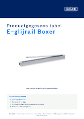 E-glijrail Boxer Productgegevens tabel NL