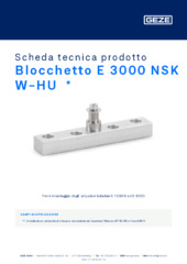 Blocchetto E 3000 NSK W-HU  * Scheda tecnica prodotto IT