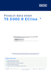 TS 5000 R ECline  * Product data sheet EN