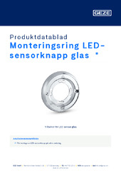 Monteringsring LED-sensorknapp glas  * Produktdatablad SV
