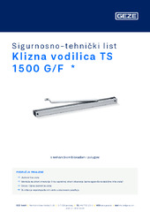 Klizna vodilica TS 1500 G/F  * Sigurnosno-tehnički list HR