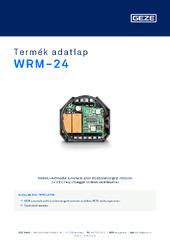 WRM-24 Termék adatlap HU