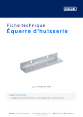Équerre d'huisserie Fiche technique FR